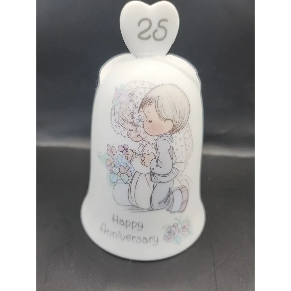 Precious Moments 25th Wedding Anniversary Bell‎ Enesco Fifty Couple Love 1989
